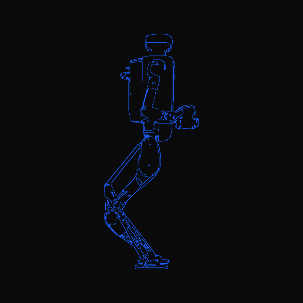 Stylized line drawing of the Agility Robotics Digit