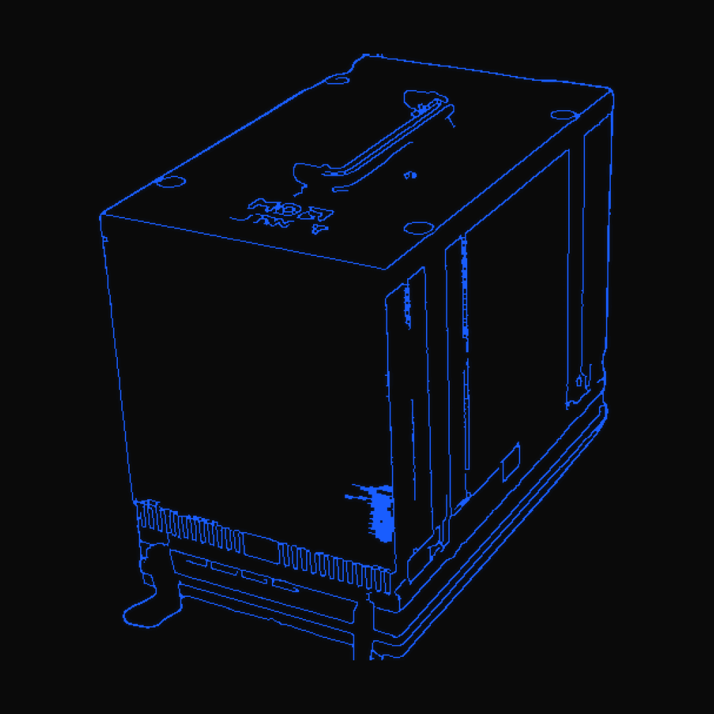 Stylized line drawing of the AMD Instinct MI300X