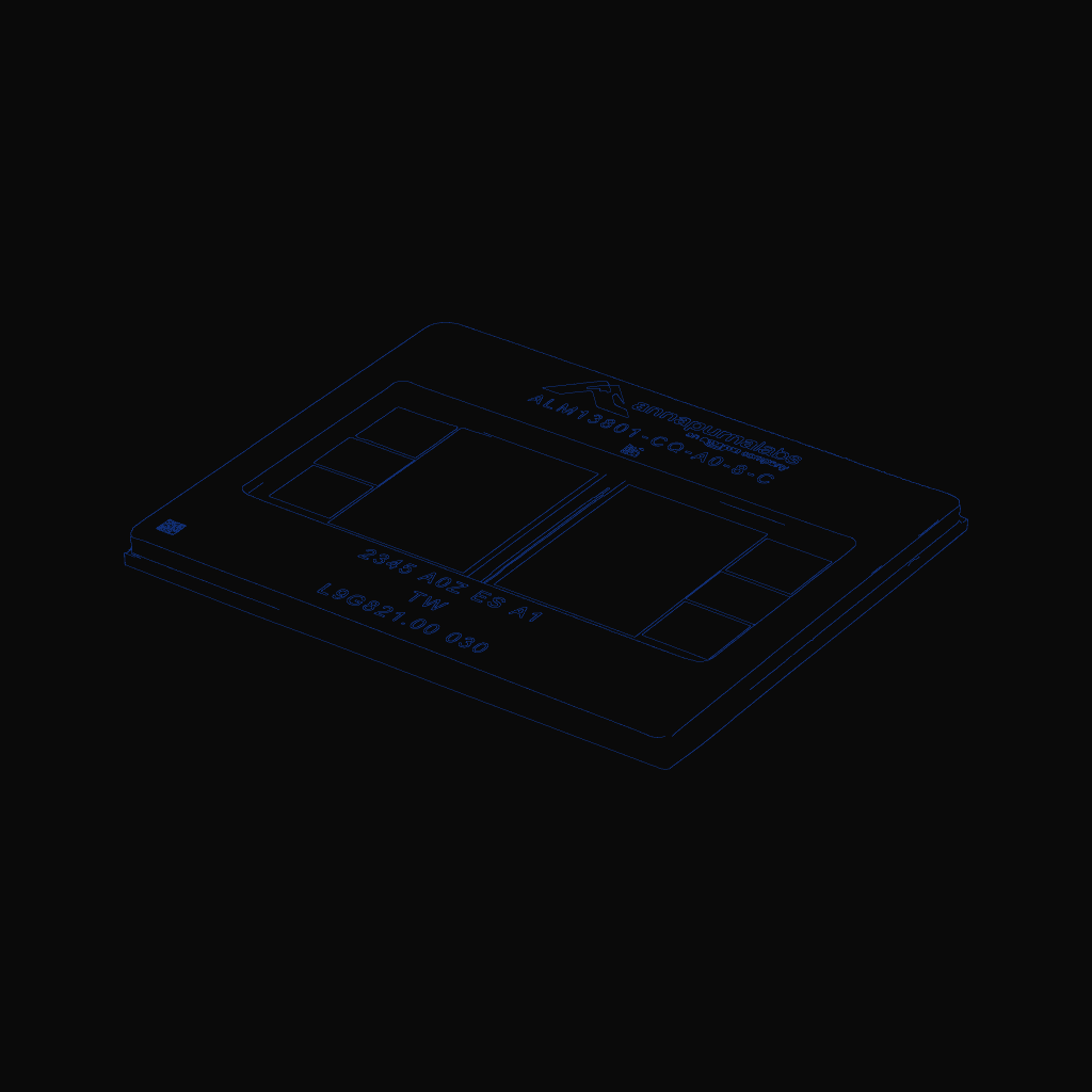 Stylized line drawing of the AWS Trainium2