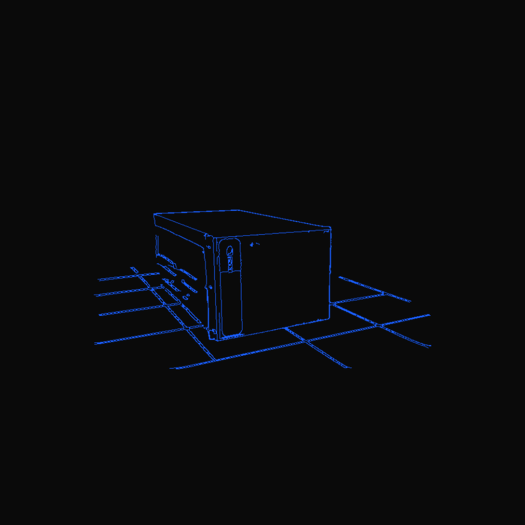 Stylized line drawing of the NVIDIA DGX H200